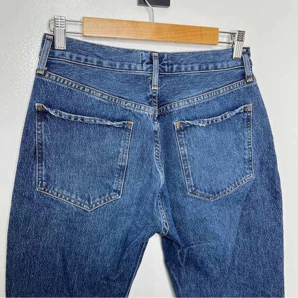 AGOLDE Riley High Rise Straight Distressed Cropped Jeans - Picture 6 of 9